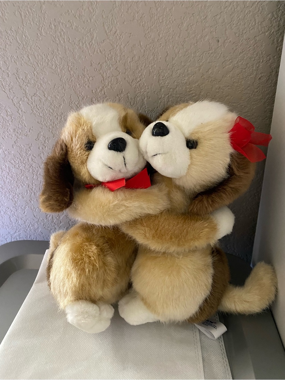 SKM Cherish Collection Hugging Puppies Plush Dogs 11 Inch Stuffed Animal Toy Y2K